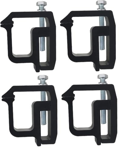 Cabilock 4pcs Truck Cap Mounting Clamps Roof Mounting Brackets for Ladder Clamp Car Rack