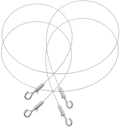 Gatuida 2stücke Drahtseil Aus Edelstahl Zum Aufhängen Von Bildern Schildern Und Lampen Mit Verstellbarer Und Robustem Design Für Verschiedene Wohn Und Ausstellungsstile