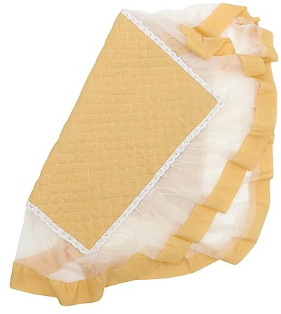 Didiseaon Fridge Tops Cover Microwave Oven Cover Decorative Lace Yellow Dustproof Kitchen Accessories Decor Practical Lightweight Design