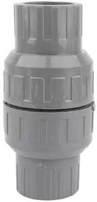Supkancl Clapet Anti-Retour en PVC 20/25/32/40/50 mm, 1 pièce, for Tuyau d'eau, clapet Anti-Retour unidirectionnel, for Aquarium, Jardin, Irrigation(40mm(Without Spring),Szary)
