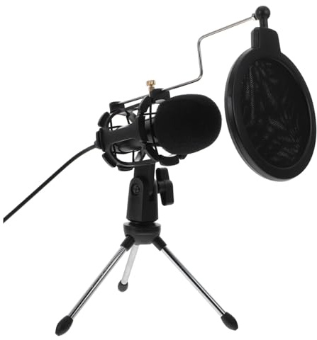 ROMISBABA Micrófono de Condensador para PC y Portátil, Micrófono para Juegos y Podcasting, Compacto y Plug and Play, para Streaming, Grabación y Videoconferencias, Diseño Elegante