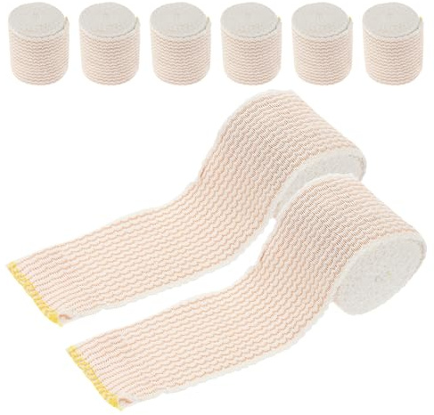 JOINPAYA 8Pcs Yellow Sports Tape Wraps 5Cm X 4.5M Breathable Hook and Loop Stretchy Cotton for Ankle Knee Wrist Fixation and Compression during Fitness and Sports
