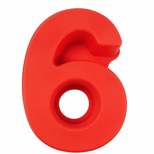 Numeri di stampo per torta Stampo da forno in silicone Numeri grandi, Numero 3D Stampo per torta Numero 6Compleanno per bambini fai-da-te, per cuocere al forno, torte di compleanno, anniversari
