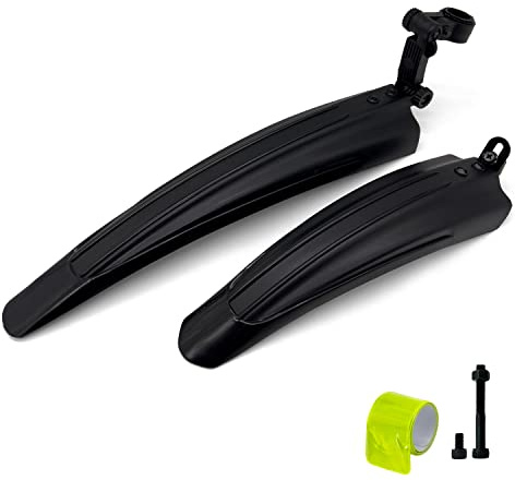 Silfrae Adjustable Standard 26 inch Mountain Bike Splash Guard Bike Fenders Set Front and Rear