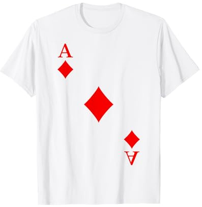 Spielkarte Karo Ass Poker Kartenspiel Rommé Karneval Kostüm T-Shirt