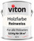 Viton Holzfarbe in Weiss - 3,5 Kg Holzlack Seidenmatt - Wetterschutzfarbe für Außen - 3in1 Grundierung & Deckfarbe - Profi-Holzschutzlack - KE31 - RAL 9010 Reinweiss