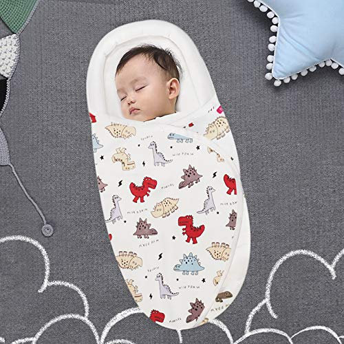 Baby Swaddle Pucksack Neugeborenen Schlafsack Klettverschluss Verstellbar Elastisch Baumwolle Kinderwagen Wickeldecke Kopfschutz Pucktuch Säuglinge Neugeborene Winter Herbst Dicker Warme Pucktuch