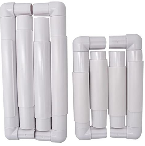 DBAILY 2PCS Frame Kreuzstich Stickerei Weiß Quadratische Stickrahmen Quadratische Form Stickrahmen Set für Stickerei Cross Stitch Quilting Needlepoint Tool（15.2cm*15.2cm，20.3cm*20.3cm）