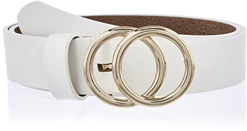MGM Damen Circles Gürtel, Weiß-Gold, 110