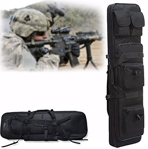 Soft Padded Rifle Case, Tactical Rifle Case, Taktischer Doppelgewehrkoffer, Jagdtasche für Luftgewehr, Mit Justierbarem Schultergurt für Langwaffen Luftgewehr Gewehr Jagd A,117CM