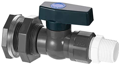 Water Butt Tap Replacement Kit, Rain Barrel Faucet Kit, 3/4 Inch Garden Faucet Connector with Bulkhead Fitting and Hose Adapter for Water Tanks Pools