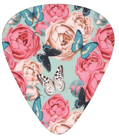 Bunte Blumen Akustikgitarre Picks - Premium Gitarre Plektrum für Bass und E-Gitarre