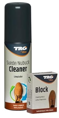 TRG The One - Confezione di gomma detergente + detergente sapone per camoscio, nabuk e pelle | Cura e pulizia per calzature e accessori per la pelle | Rimuove le macchie su scarpe e accessori,