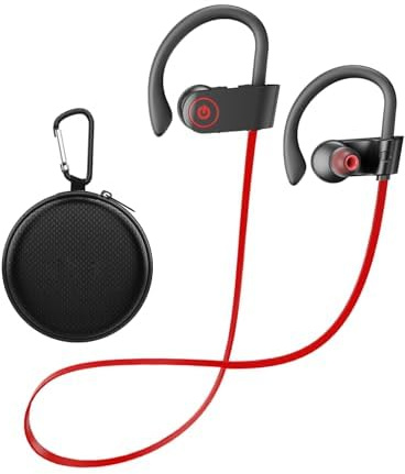 NUASI Bluetooth Running Headphones, Wireless Sports Earbuds with Bluetooth 5.3, Wireless Headphones HD Deep Bass Stereo Sound Isolation IPX7 Waterproof Earphones In-Ear for Exercise Walk Running