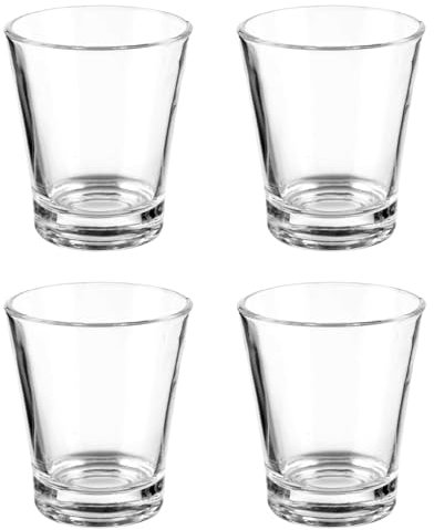 Set 4 vasos vidrio cafe 85ml colección VIVALTO