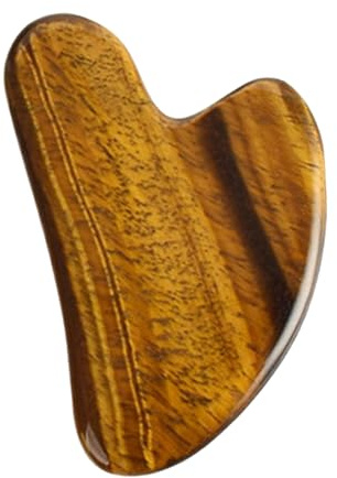 Healvian Tigerauge Gua Sha Massageplatte Delfin Form Schabbrett Massagebrett Langlebig Einfach Zu Handhaben Zur Muskelentspannung Und Stressabbau Wellnessgerät Für Gesicht Körper