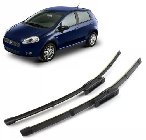 DISCORAMA® KIT 2 SPAZZOLE TERGICRISTALLO ANTERIORE FIAT GRANDE PUNTO DAL 2005 380MM+650MM