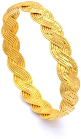 Örgü Burma Bilezik Armreifen Gold Armreif 22 Karat Vergoldet Altin Bileklik Kuyumcu 9mm