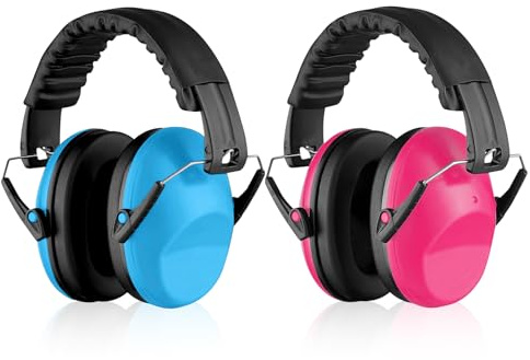 WIYETY Lot de 2 protections auditives pour enfants : casque anti-bruit SNR 26 dB