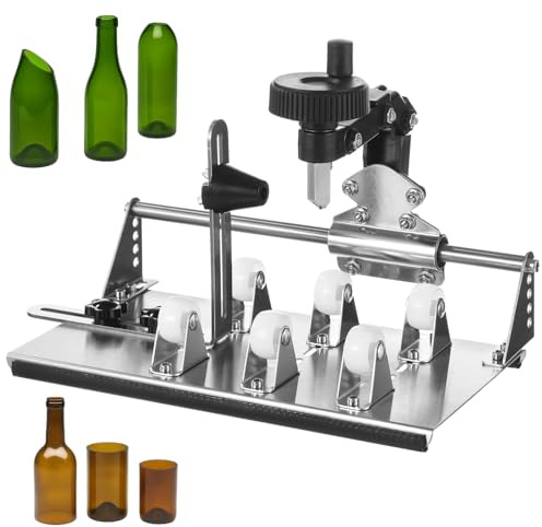 Homaisson Glasflaschenschneider, Weinflaschenschneider-Kit für alle Formen, Flaschenschneider Glasschneider-Set, rund, quadratisch, Flaschenschneider, DIY-Bastelset mit verstellbarem Arm