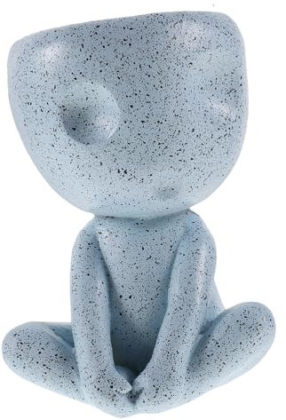 BESPORTBLE Petit Pot de Fleurs Décoratif Style Dessin Animé en Résine Synthétique Argenté, pour Fleurs et Mini Plantes, Maison et Jardin