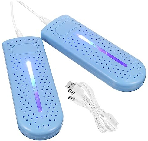 Veemoon 1 Par secador de zapatos calentadores de pies secadores portátiles de calzado calentador de botas secador práctico calentador de botas herramienta secadora de botas AbS Sky-blue