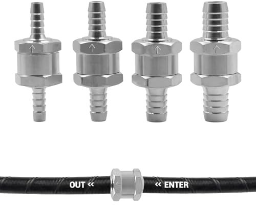 Clapet Anti Retour Gasoil, 4pièces pour Clapet Anti Retour Essence,Clape t Ant i Retour Carburant,C lapet A nti R etour,C lapets A nti-R etour pour Systèmes de carburant pression à carburateur essence