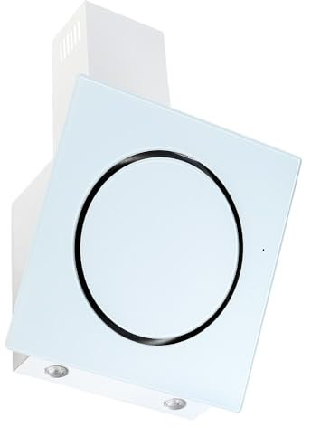 VLANO PLANET PLASM 60 WH Dunstabzugshaube mit PLASMA FILTER, 679 m³/h 60 cm, Weiß, Schräg Wandhaube mit Plasmafilter, Touch-Bedienung, LED-Beleuchtung, Fernbedienung, Gasdämpfer