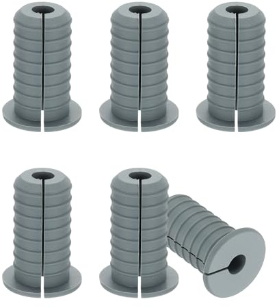PATIKIL Wall Grommets for Cables 3/4, 6 Pcs Cable Routing Kit Silicone Hole Grommet Feed Through Bushing for Ethernet Accessories with 0.28 (7mm) Hole, Gray