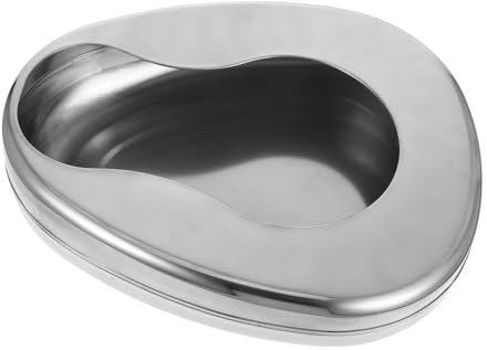 Veemoon Padella da Letto in Acciaio Inossidabile per Donne Anziane e Disabili, Vaso Portatile Versatile e Resistente per Ospedali e Case