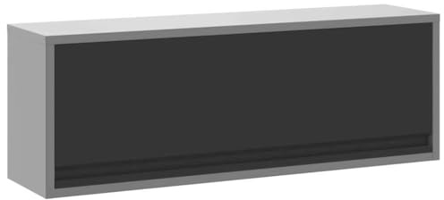 Mokuyary Verktygsskåp med förvaring svart och grå, 100 x 25 x 35 cm, verkstadsskåp, hängande förvaringshylla för verkstad, garage
