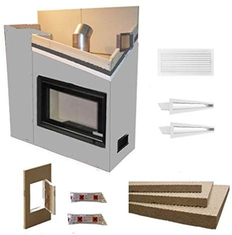 Kaminverkleidung Kaminbausatz - Komplett SET 1 | weiß