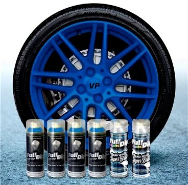 Sophisticauto Felgenfolie Set mit 6X Full Dip 400ml Blau glänzend