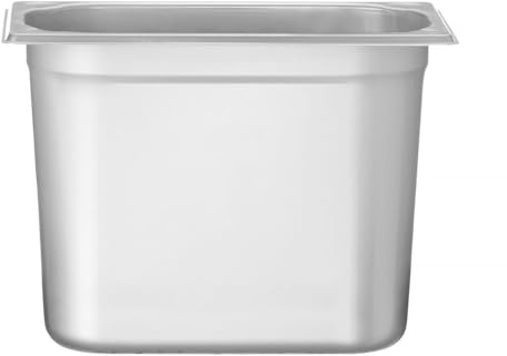 HENDI Gastronormbehälter, mit verstärkten Ecken, GN1/4, (H)200mm, Edelstahl | Geeignet für Chafing Dishes, Bain-Marie, Backöfen, Gefrierschränke, temperaturbeständig von -40° bis 250°C, 5,5L, 265x162mm