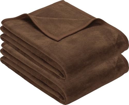 Erwin Müller Wohndecke, Wolldecke, Kuscheldecke 2er- Pack - strapazierstark, weich, temparaturausgleichend (weitere Farben, Größen)