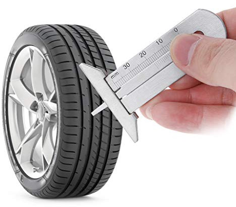 Mmnas Edelstahl Auto Reifen Profiltiefenmesser 0-30mm Satteltiefenmessgerät