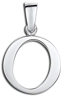 Amberta 925 Sterling Silber Anhänger - Personalisierte Charm Buchstaben für Damen und Männer - Symbole Kombinieren - Stil O