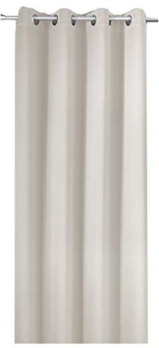 NOVUM fix Extra Langer Verdunkelungsvorhang mit Ösen, Off-White, weiß, 145x325 cm (BxL), Blickdicht, Thermoeffekte für Kälteschutz und Wärmeschutz, energiesparende Gardine