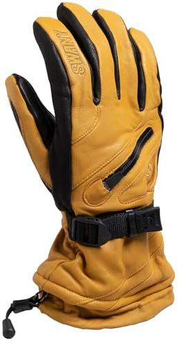 Swany Men's X-Cell 2.1 Sports Moisture-Wicking Quick-Drying Warm Durable Flexible Leather Winter Gloves, Segale, Large