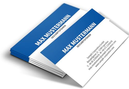Visitenkarten, prinux, Professionell, 1800 Stück, 400g-Karton, mit Wunschtext - Text, Schriftart und Farben sofort online anpassen