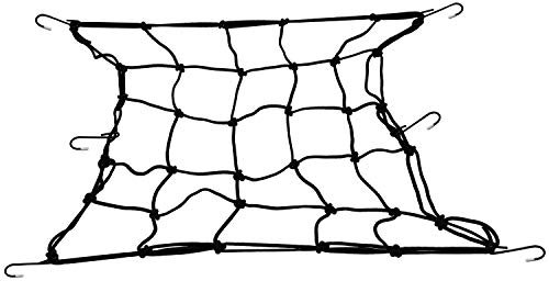 AERZETIX - Rete elastica per bagagli con 6 ganci - 40x40cm - nero - per scaffale auto moto veicoli - C47217