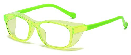 HMMJ Niños Anti Saliva Anti Polen Gafas de Seguridad, Protección UV Niños Niñas Gafas de Silicona con luz Protectora con Protector Lateral para niños de 4 a 10 años (Color : Green)