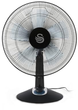 Swan SFA23022N Silence 12 Inch Desk Fan with Turbo Function, 2 Speed Settings, Quiet Cooling, 60W, Black