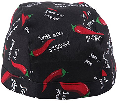 Unisex-Kappe für Küche, Restaurant, Koch, Kopfbedeckung, Bandana, Hut, Kopfbedeckung, rot, Einheitsgröße