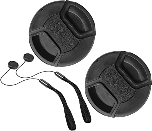 52mm copriobiettivo compatibile per Nikon AF-S(non AF-P) DX 18-55mm f3.5-5.6G ED/VR/VR II, AF(non AF-S) Nikkor 50mm f/1.8D, AF(non AF-S) 50 mm f/1.4D [2 pezzi]