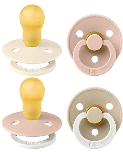 BIBS Colour GLOW Schnuller, 18-48 Monate, 4er-Pack, Blush Mix