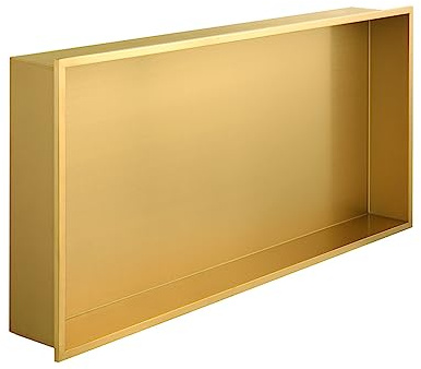 Hornacina de Ducha a Empotrar 60x30x10 cm | Acabado Dorado | Estante de Pared para Baño | Diseño Moderno y Resistente | EUROSANIT