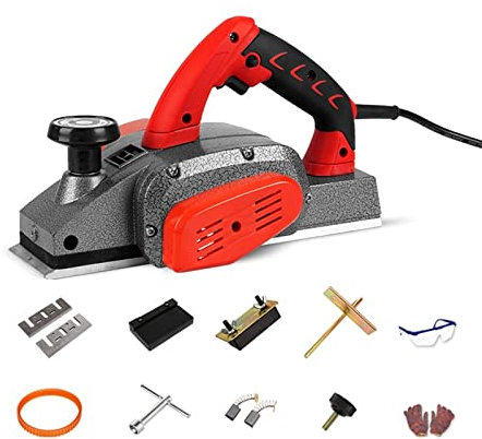 Rabot électrique Multifonctionnel de Travail du Bois de 220V/1600W, Outil portatif portatif de Rabot électrique de Petit ménage de ménage YIJIAN (Color : 220V, Size : -US)
