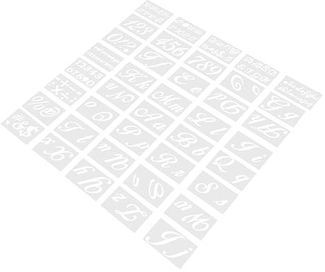 Lurrose 40stücke Teiliges Buchstaben Schablonen Wiederverwendbare Malvorlagen Für Bastelprojekte Vielseitig Einsetzbar Sicher Und Langlebig Für Kreative Dekorationen