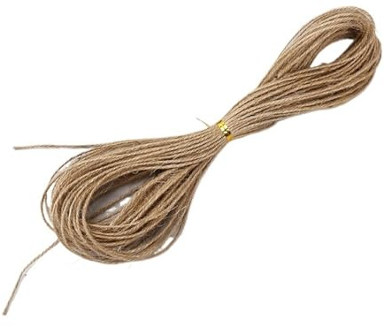 Cuerda de yute de 10 a 20 m, cuerdas de algodón, cuerdas trenzadas rojas y blancas, bolsas de regalo, cintas envolventes, suministros para bodas, fiestas de cumpleaños (color: cuerda de cáñamo,